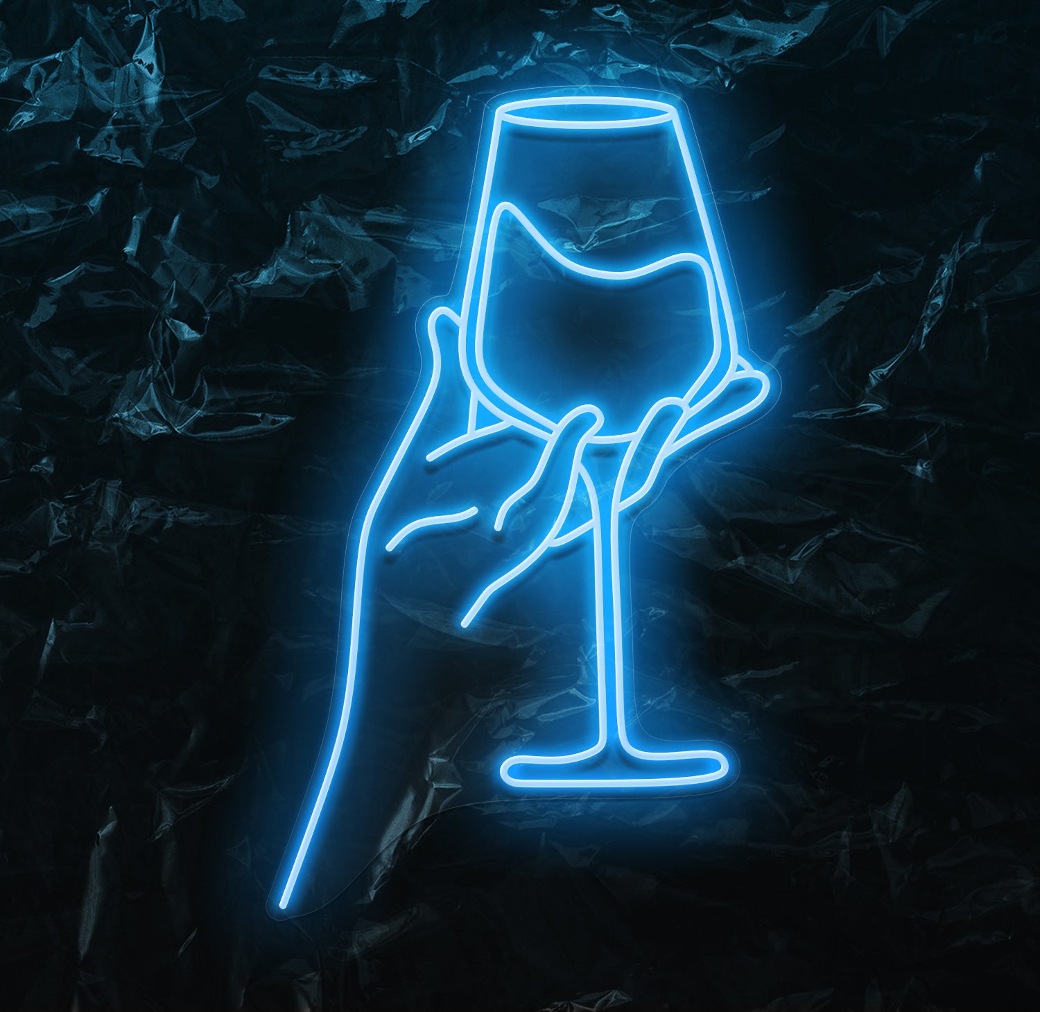" Drink Wine Wein" LED Neonschild - NEONEVERGLOW