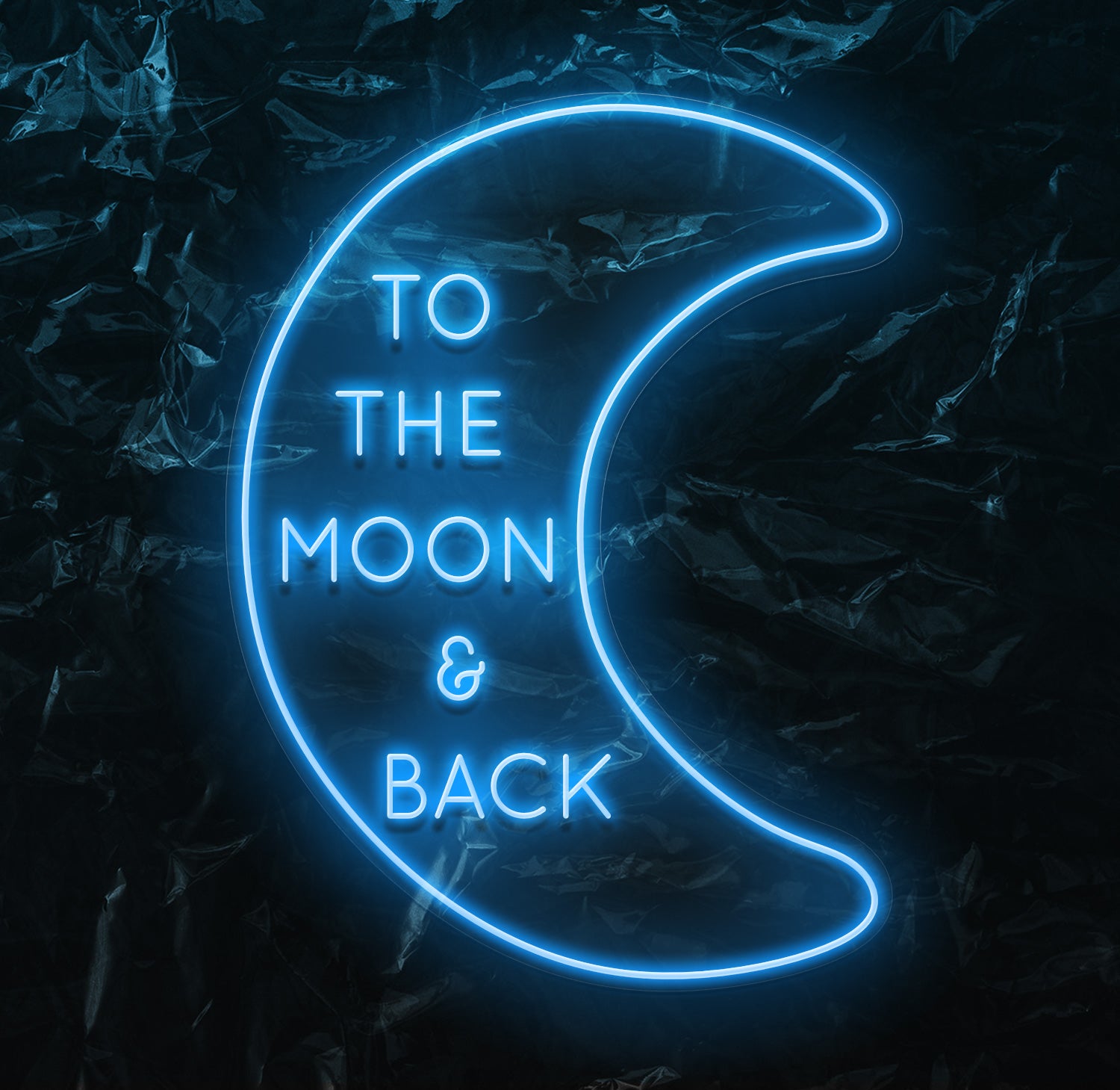 " To The Moon & Back" LED Neonschild - NEONEVERGLOW