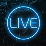 " Live " LED Neonschild - NEONEVERGLOW