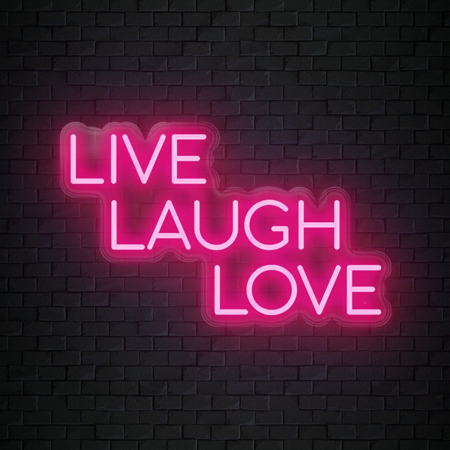 "Live Laugh Love" LED Neon Sign Schriftzug - NEONEVERGLOW