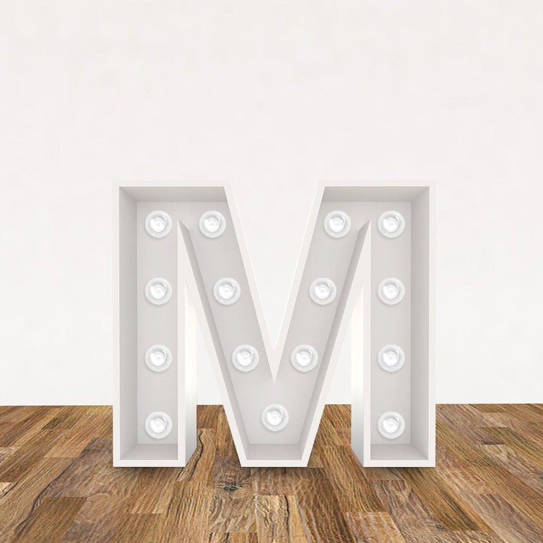 LED 3D Leuchtbuchstabe  " M " - NEONEVERGLOW