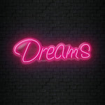 "Dreams" LED Neon Sign Schriftzug - NEONEVERGLOW