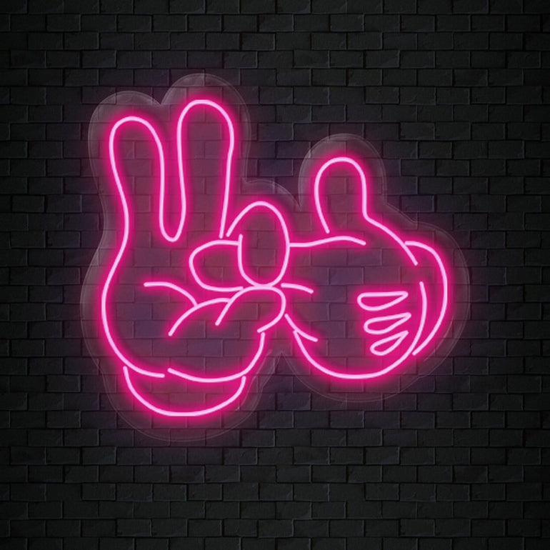 "2 Hände " LED Neonschild Sign - NEONEVERGLOW