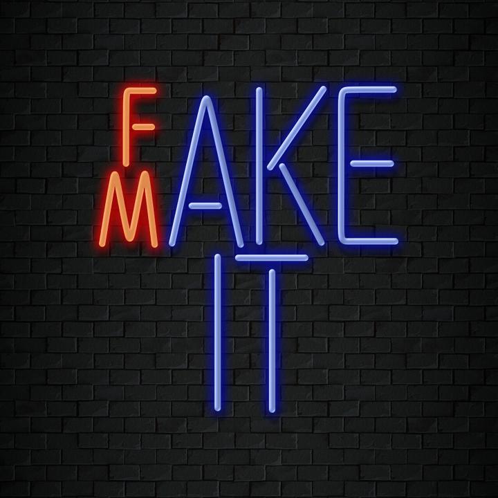 " Fake " LED Neonschild Sign Schriftzug - NEONEVERGLOW