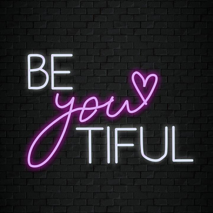 "Beautiful" LED Neon Schriftzug - NEONEVERGLOW