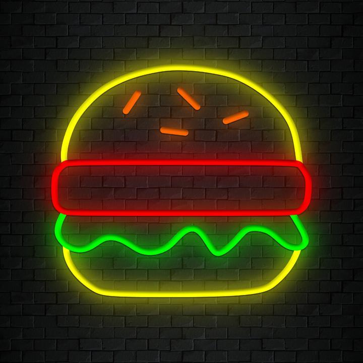 "Burger" LED Neonschild Sign Schriftzug - NEONEVERGLOW