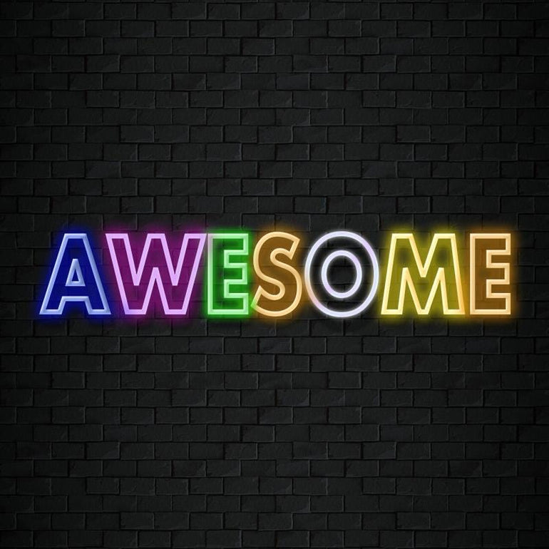 "Awesome" LED Neonschild Schriftzug Sign - NEONEVERGLOW