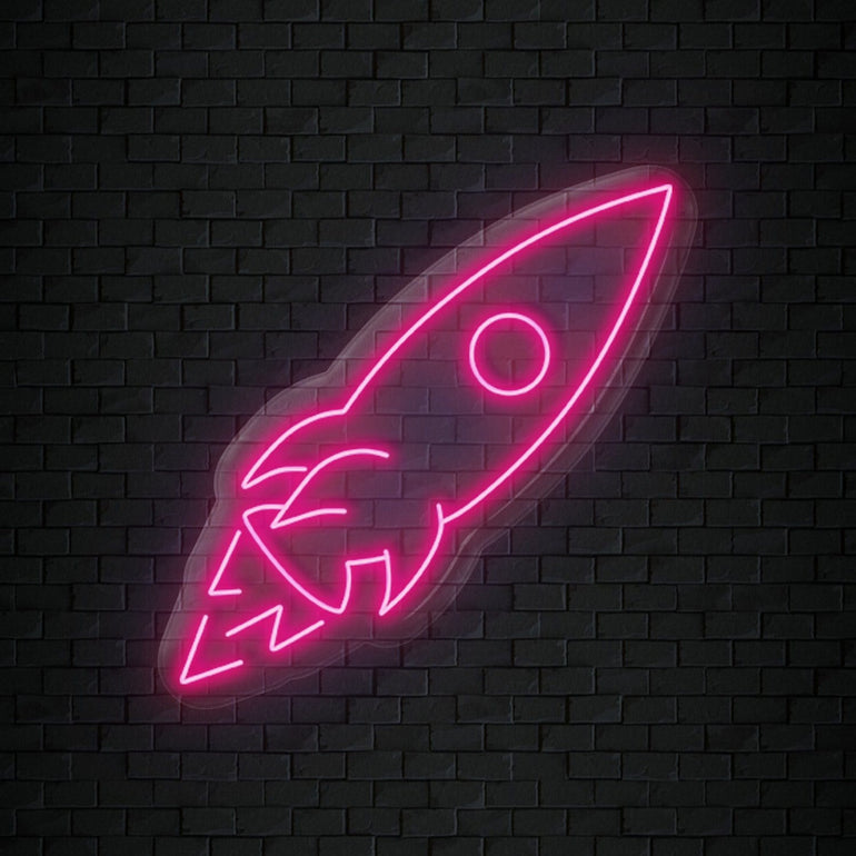 "Rakete" LED Neonschild Sign - NEONEVERGLOW