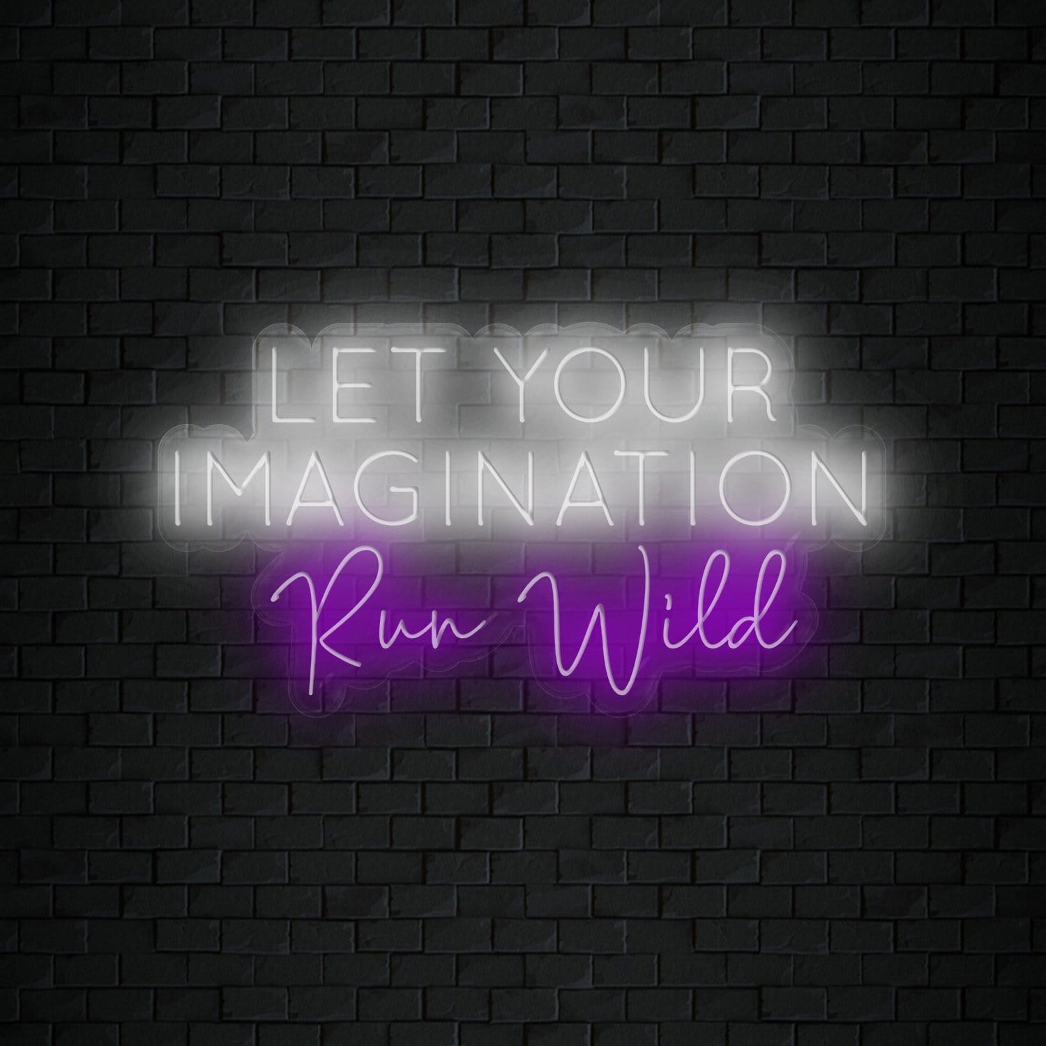 "Let Your Imagination Run Wild" LED Neon Sign Schriftzug - NEONEVERGLOW