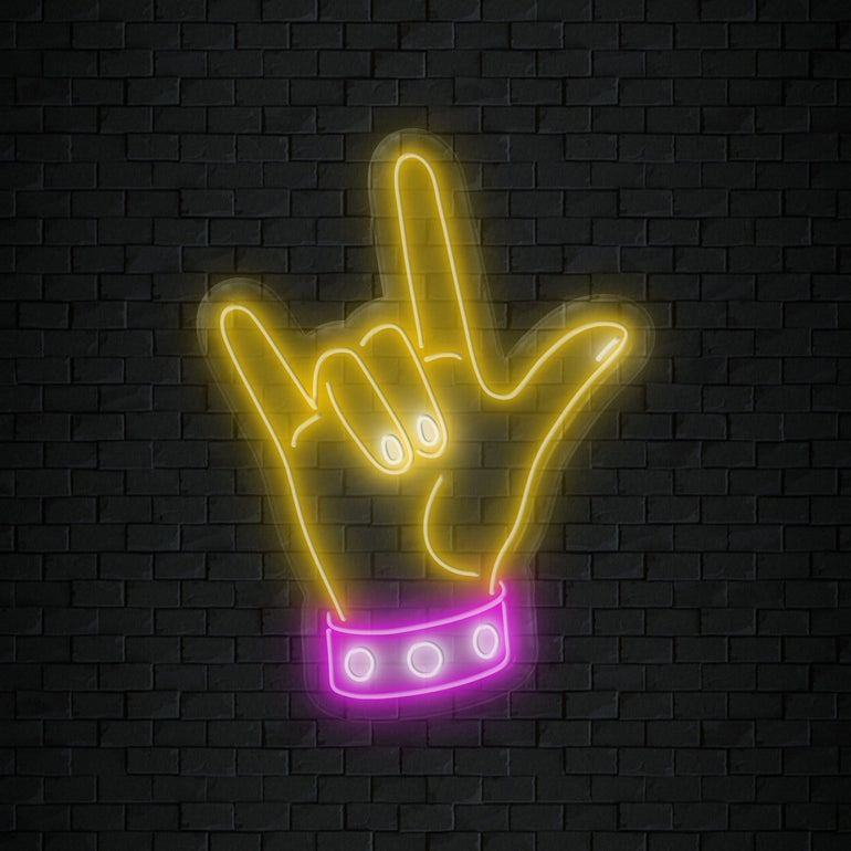 "Rock" LED Neonschild Sign Schriftzug - NEONEVERGLOW