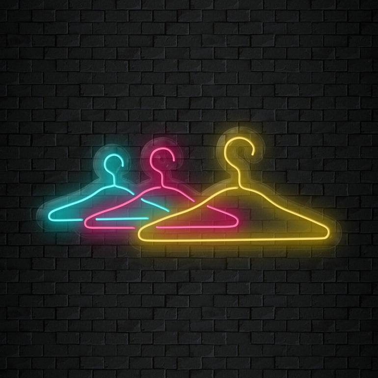 " Kleiderbügel" LED Neonschild Sign Schriftzug - NEONEVERGLOW