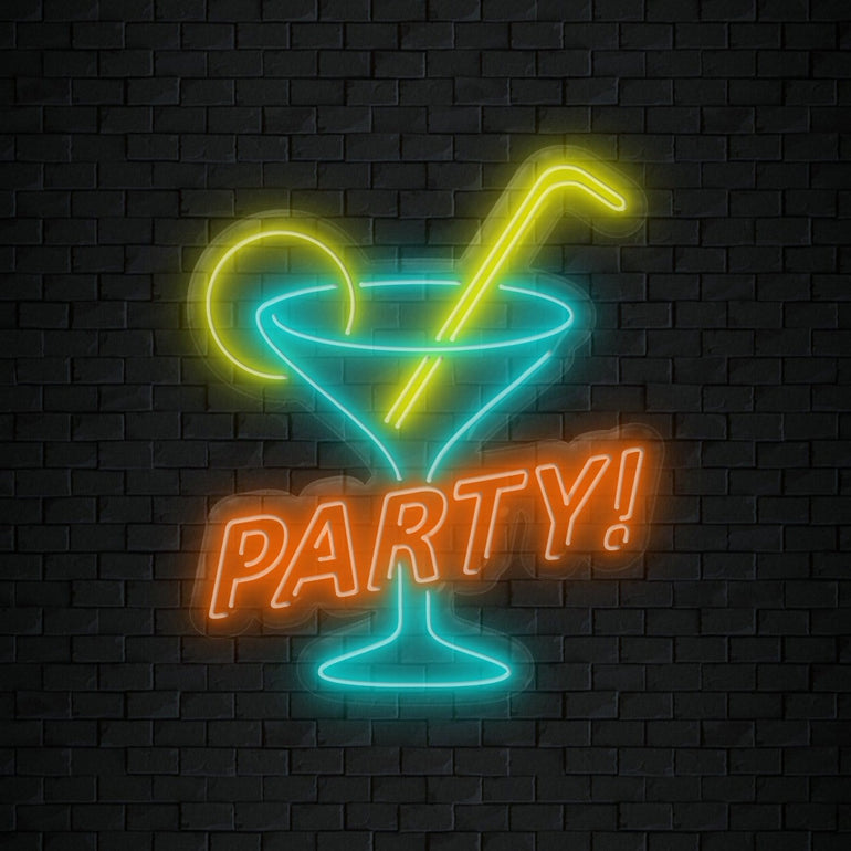 "Cocktail Party" LED Neonschild Sign Schriftzug - NEONEVERGLOW