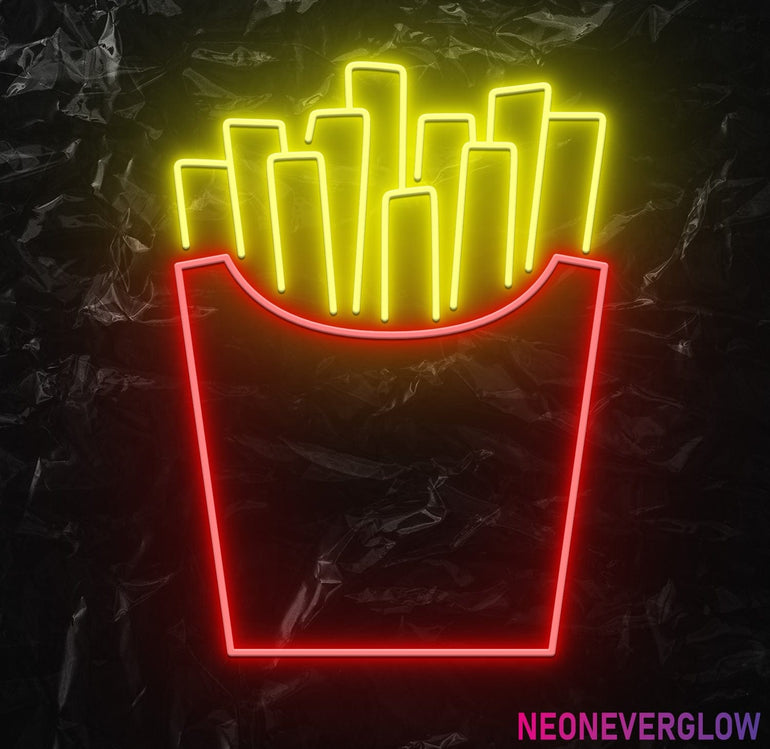 " Pommes Frites Food" LED Neonschild - NEONEVERGLOW