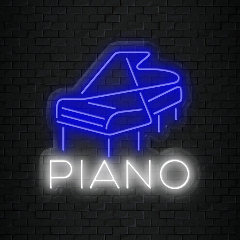 "Piano" LED Neonschild Sign Schriftzug - NEONEVERGLOW