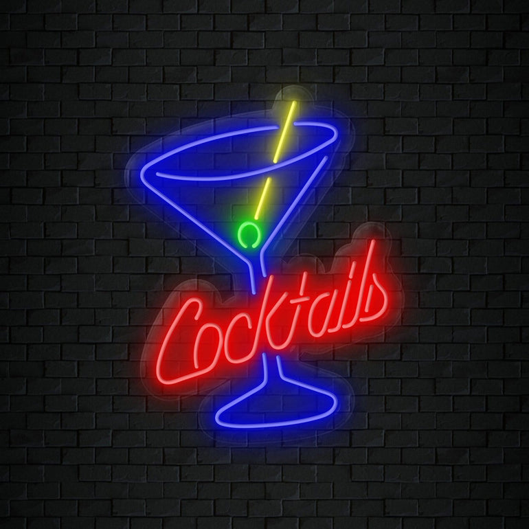 "Cocktail" LED Neonschild Sign Schriftzug - NEONEVERGLOW