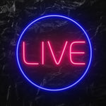 " Live " LED Neonschild - NEONEVERGLOW