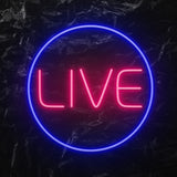 " Live " LED Neonschild - NEONEVERGLOW
