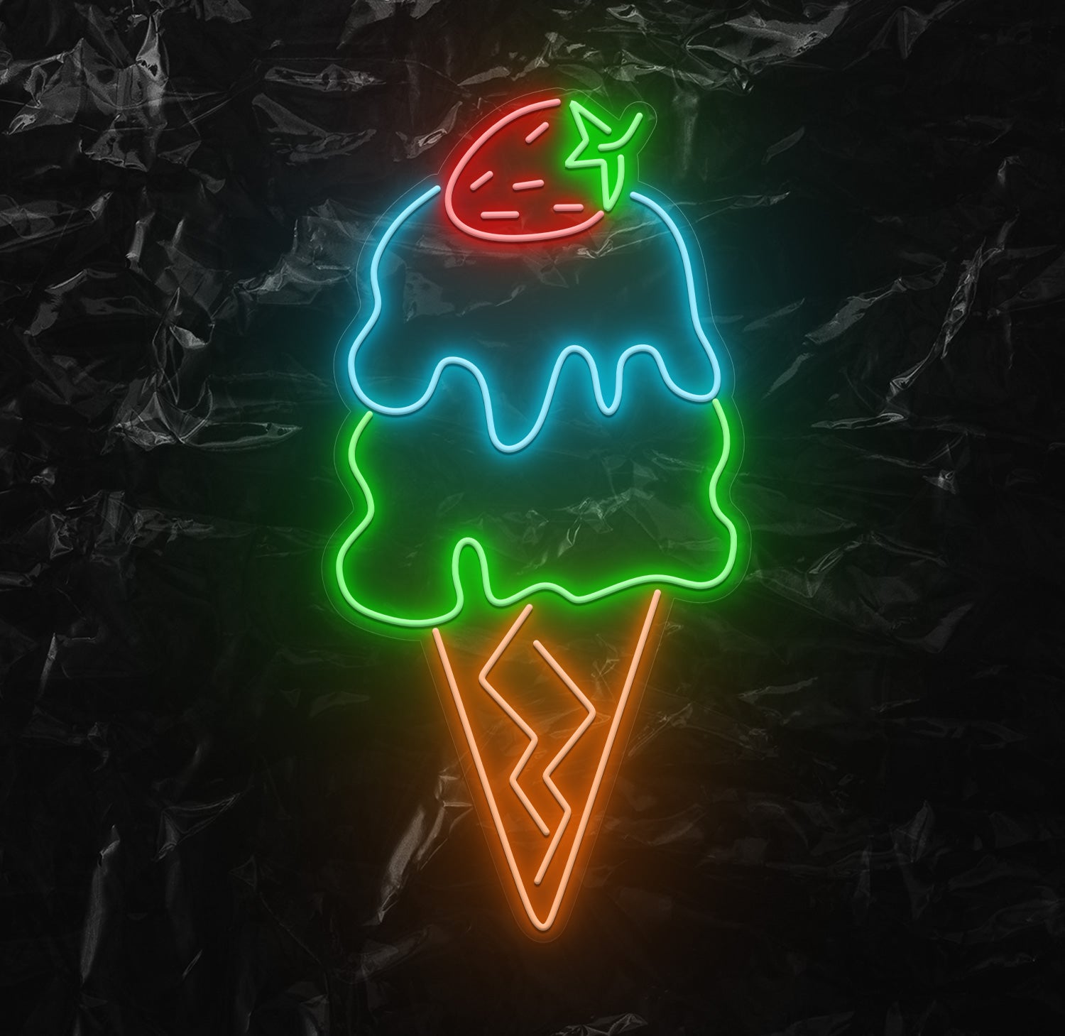 " Eis Mehrfarbig" LED Neonschild - NEONEVERGLOW