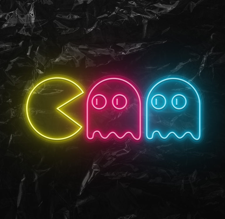 " Pacman Emoji" LED Neonschild - NEONEVERGLOW