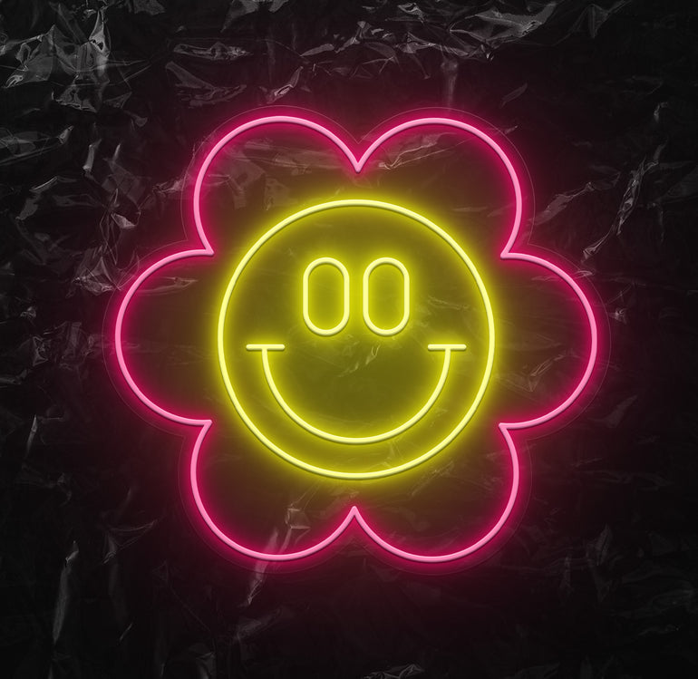 " Smiley Mehrfarbig" LED Neonschild - NEONEVERGLOW