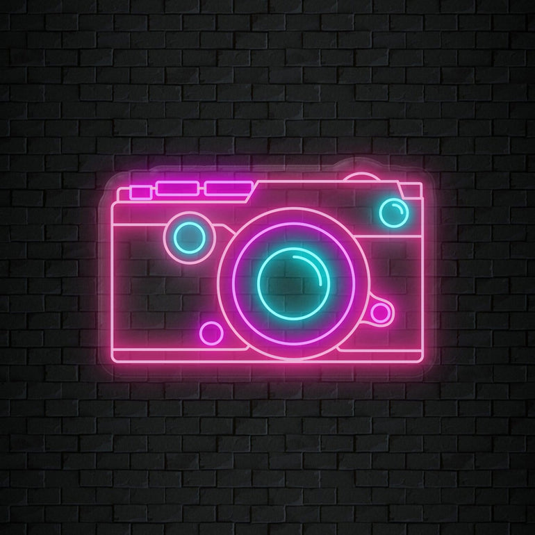 "Fotografie Kamera" LED Neonschild Sign Schriftzug - NEONEVERGLOW