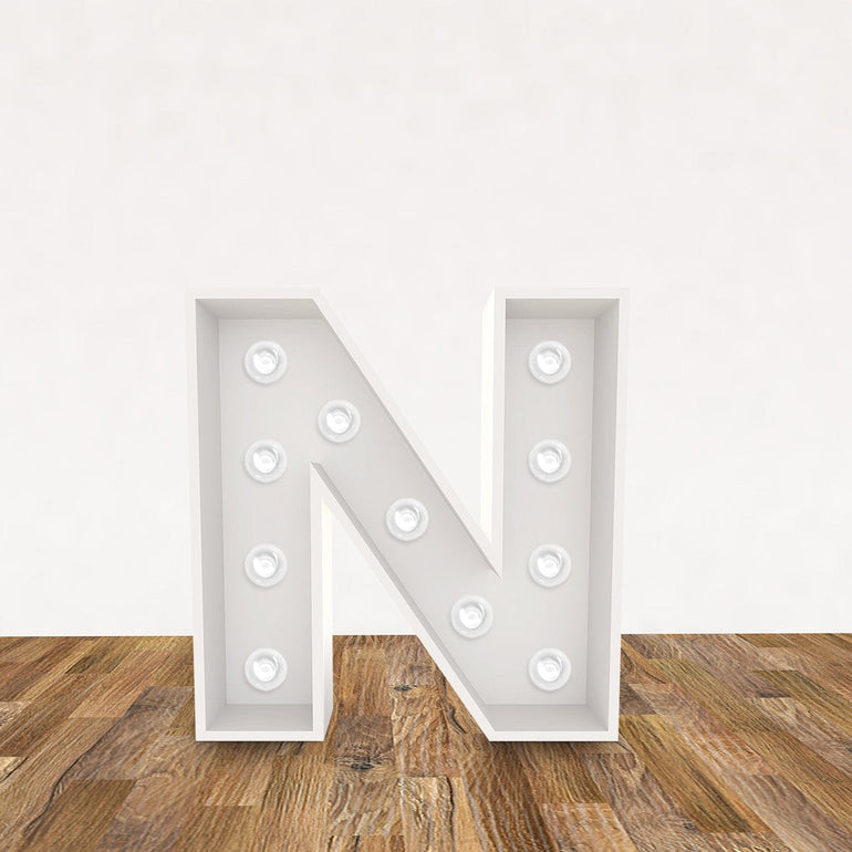 LED 3D Leuchtbuchstabe " N " - NEONEVERGLOW