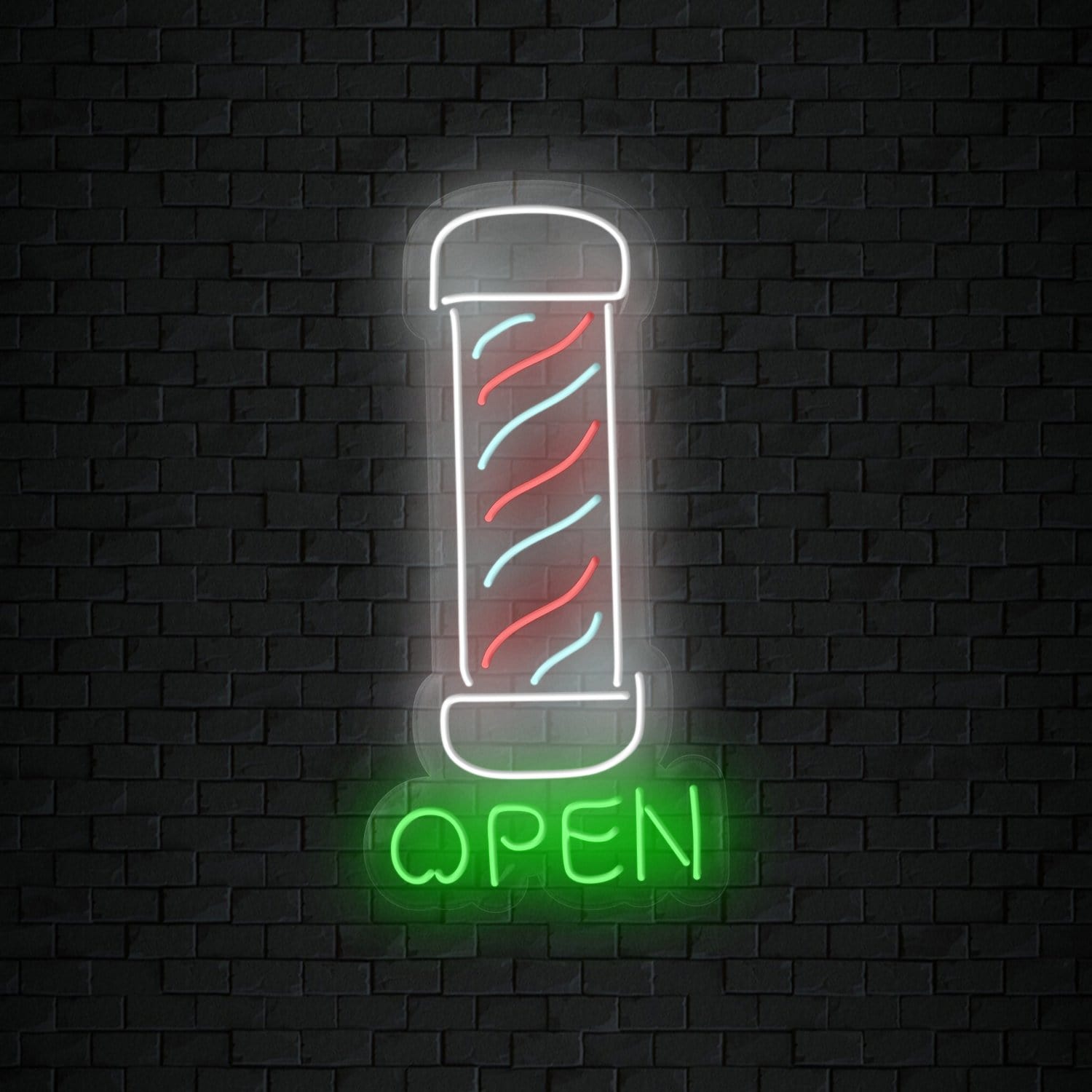 "Friseur Barbier Open " LED Neon Sign Schriftzug - NEONEVERGLOW