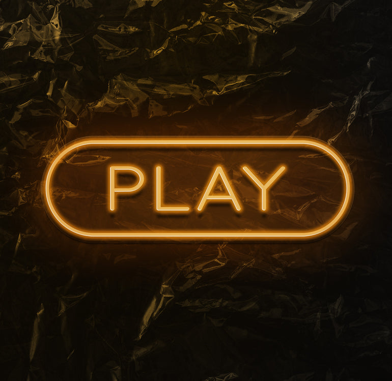 " Play" LED Neonschild - NEONEVERGLOW