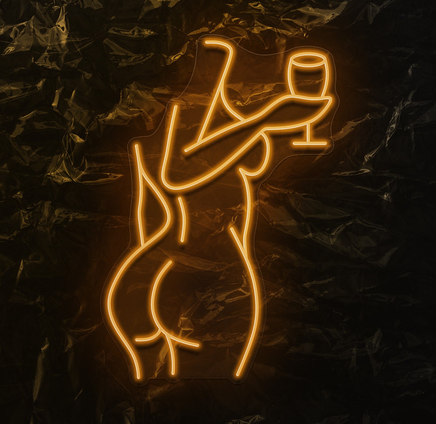 " Girl Wine" LED Neonschild - NEONEVERGLOW