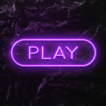 " Play" LED Neonschild - NEONEVERGLOW