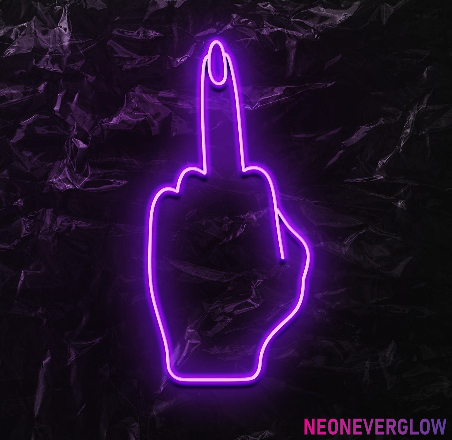 " Woman Finger" LED Neonschild - NEONEVERGLOW