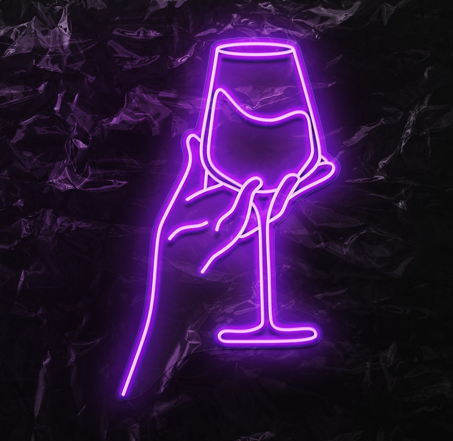 " Drink Wine Wein" LED Neonschild - NEONEVERGLOW