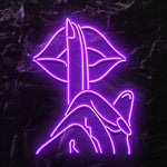 " Lippe Frau" LED Neonschild - NEONEVERGLOW