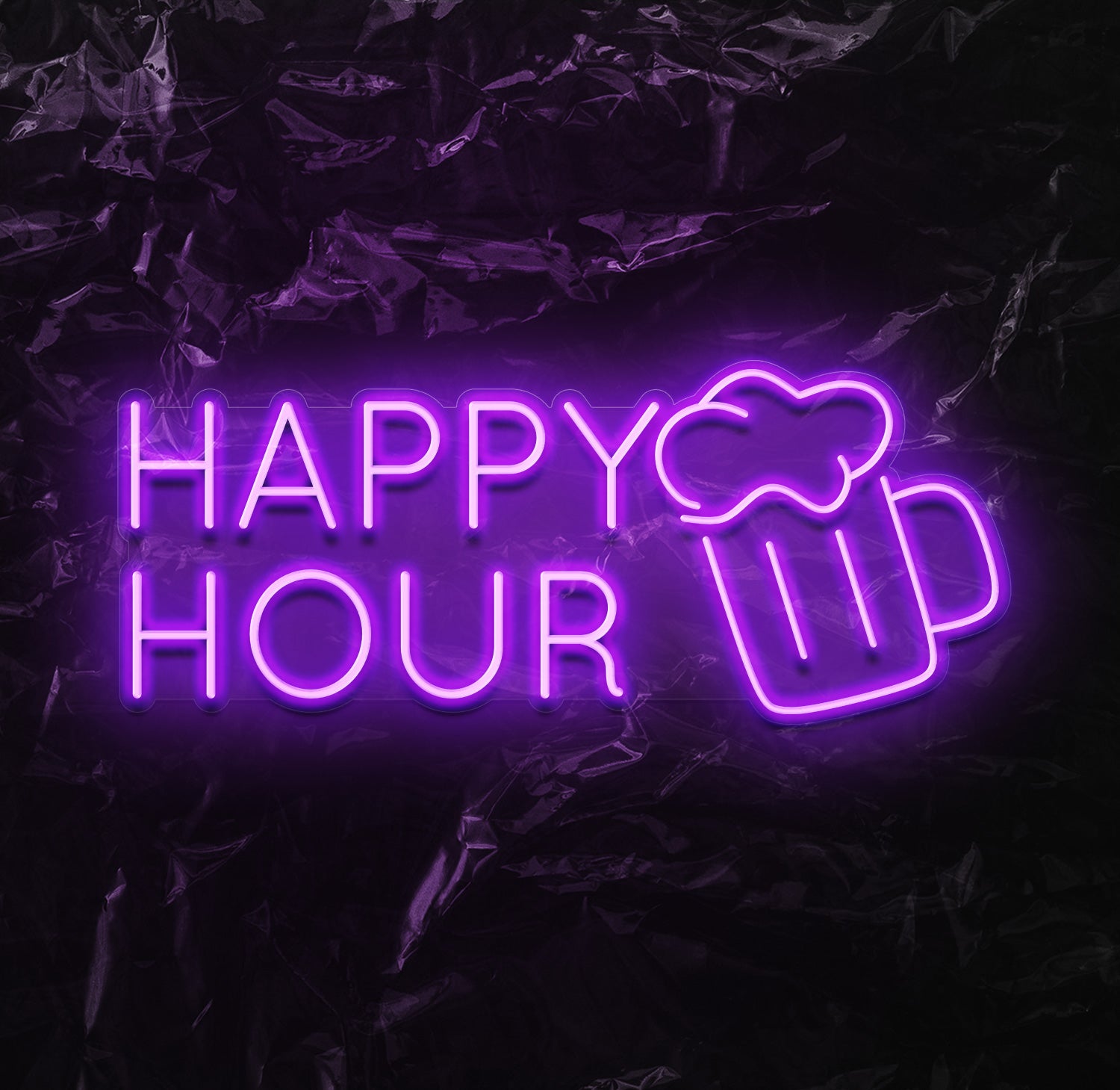 " Happy Hour" LED Neonschild - NEONEVERGLOW