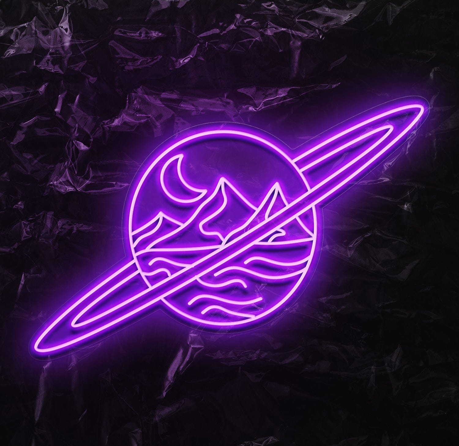 " Welt" LED Neonschild - NEONEVERGLOW