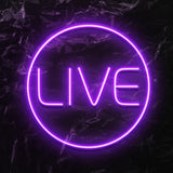 " Live " LED Neonschild - NEONEVERGLOW