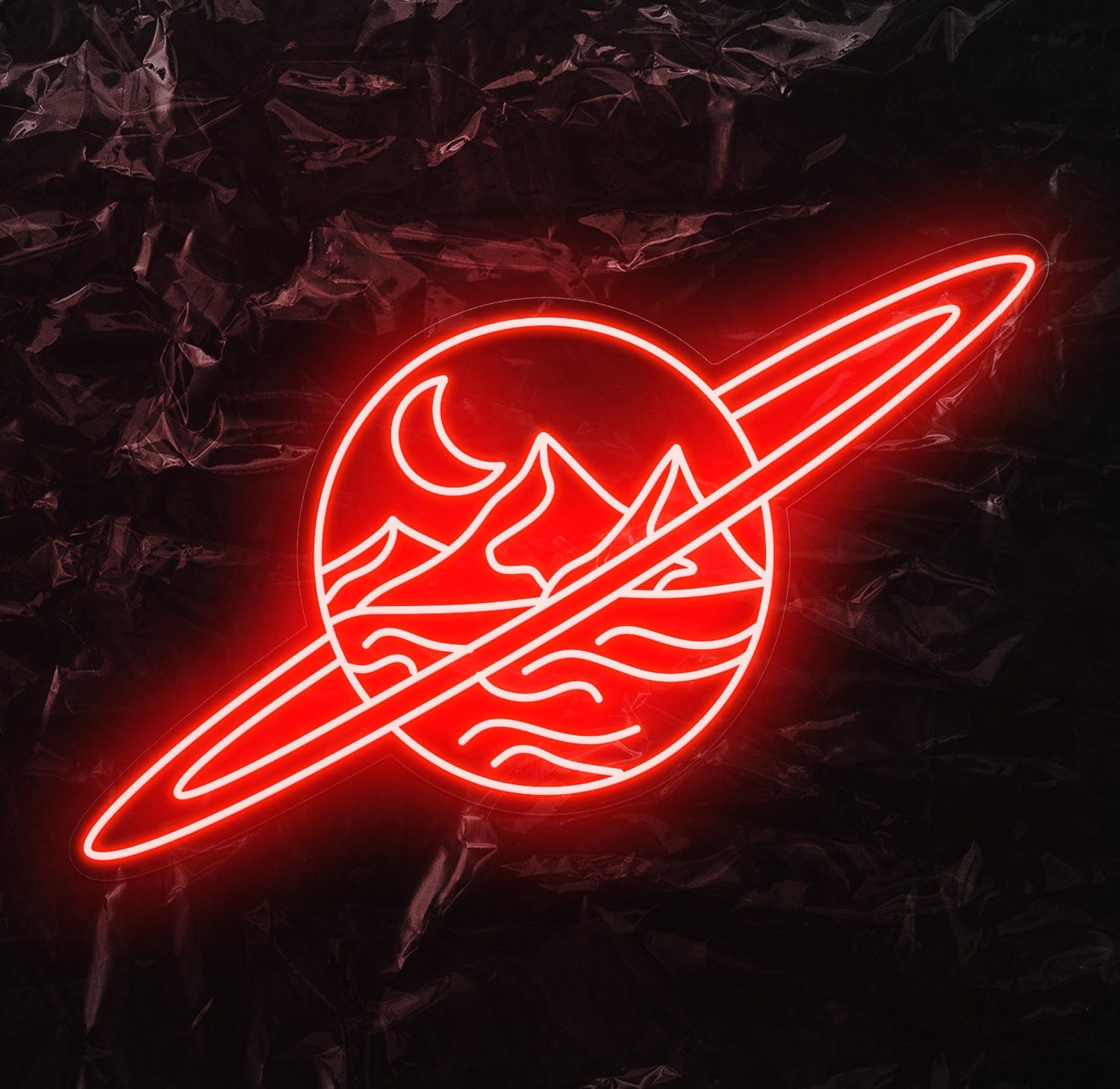 " Welt" LED Neonschild - NEONEVERGLOW