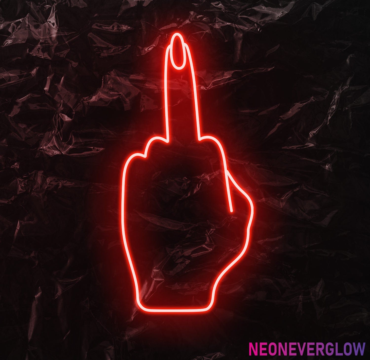 " Woman Finger" LED Neonschild - NEONEVERGLOW