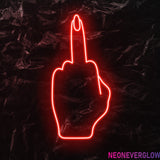 " Woman Finger" LED Neonschild - NEONEVERGLOW