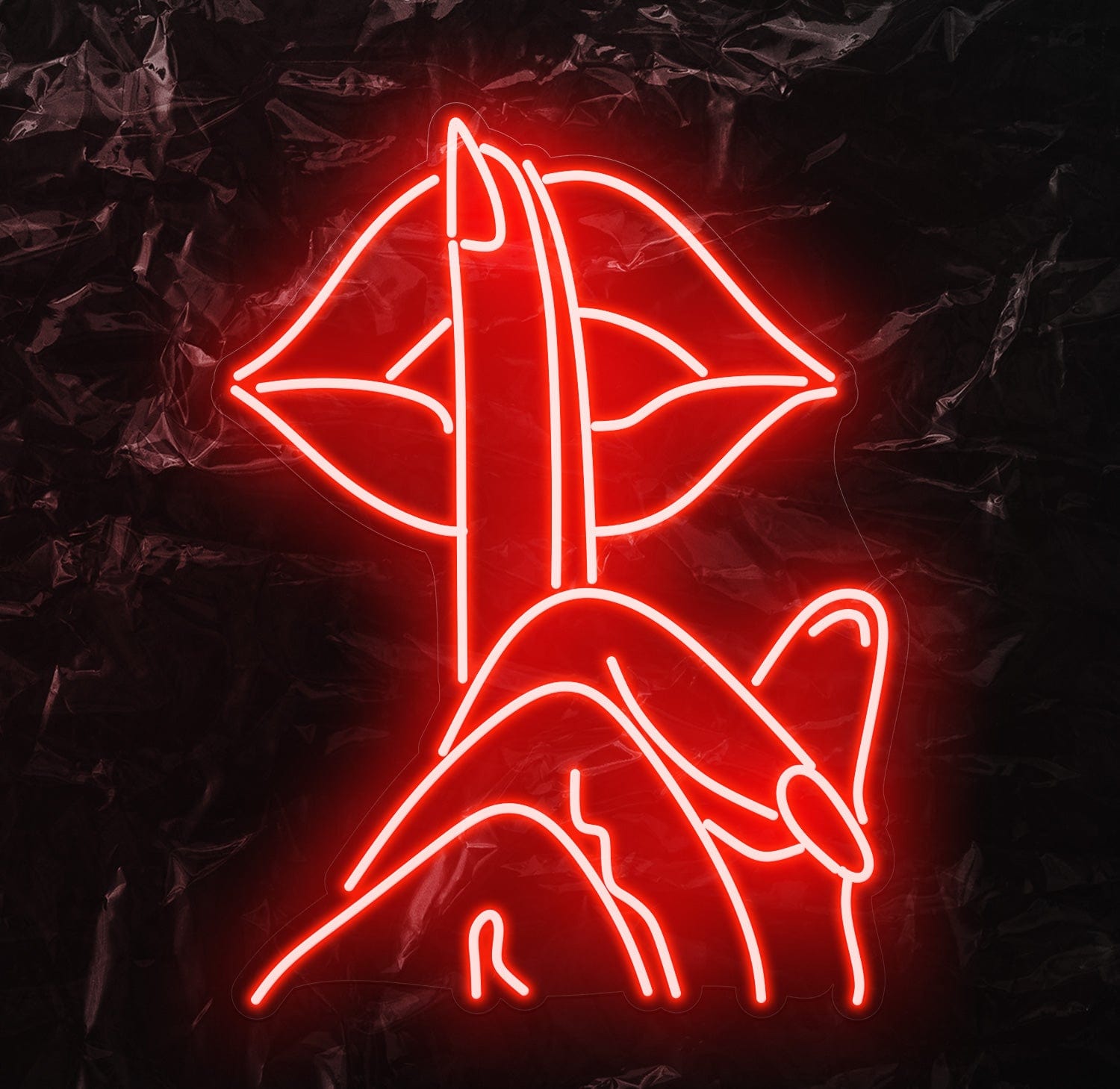 " Lippe Frau" LED Neonschild - NEONEVERGLOW