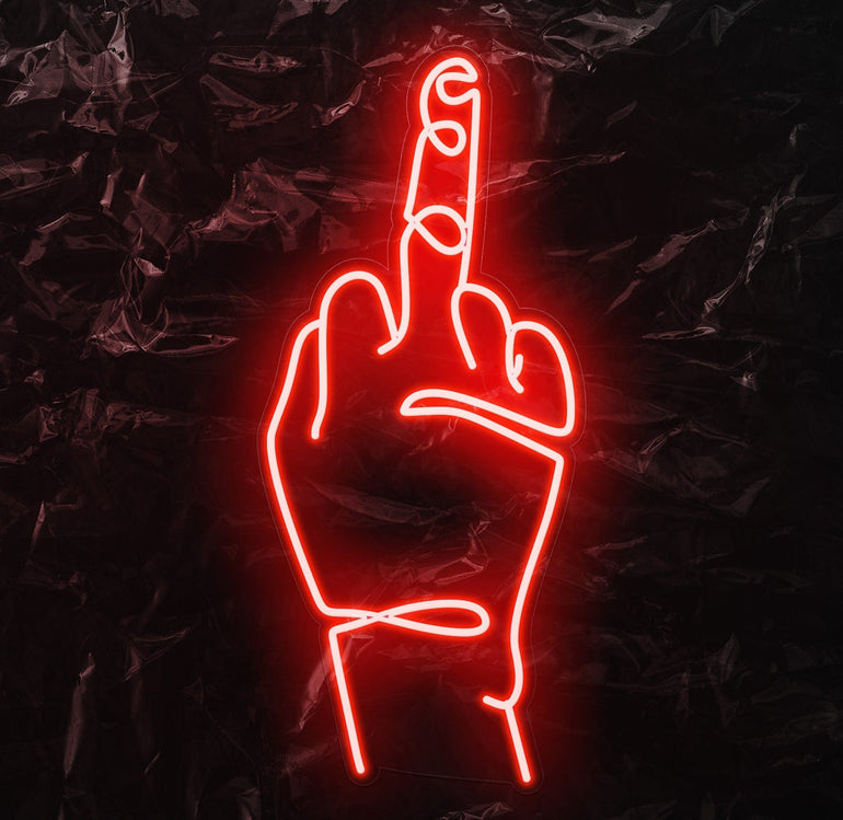 " Finger" LED Neonschild - NEONEVERGLOW