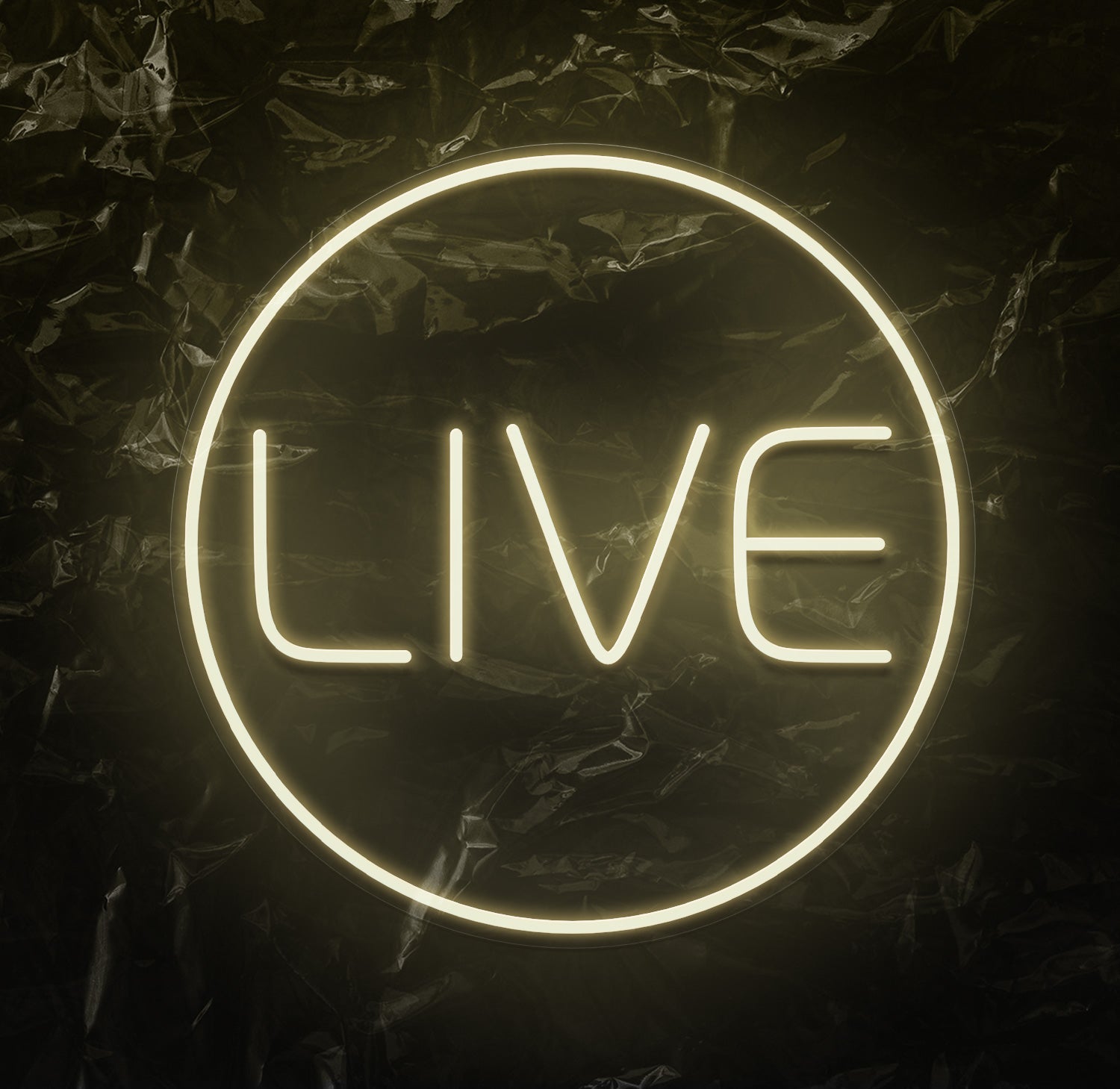 " Live " LED Neonschild - NEONEVERGLOW