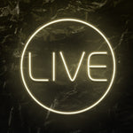 " Live " LED Neonschild - NEONEVERGLOW