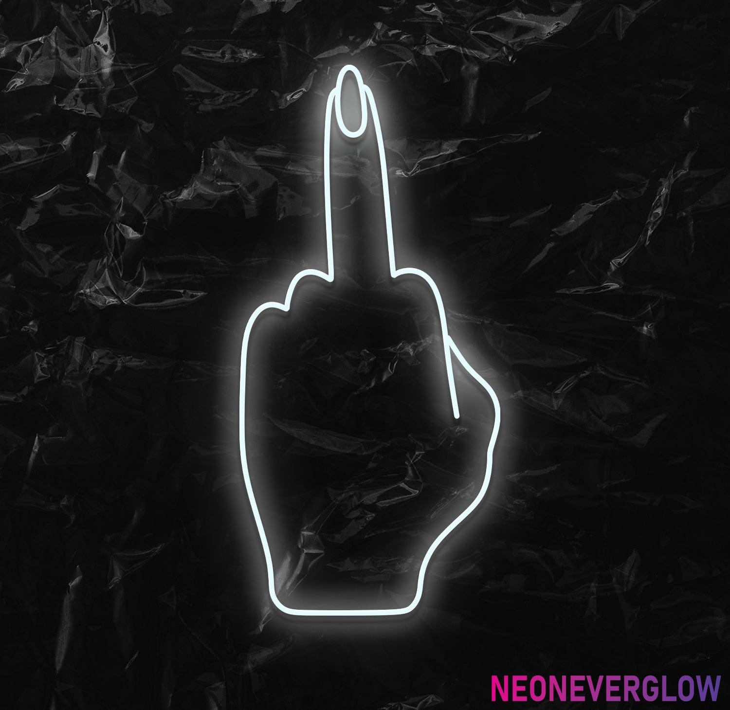 " Woman Finger" LED Neonschild - NEONEVERGLOW