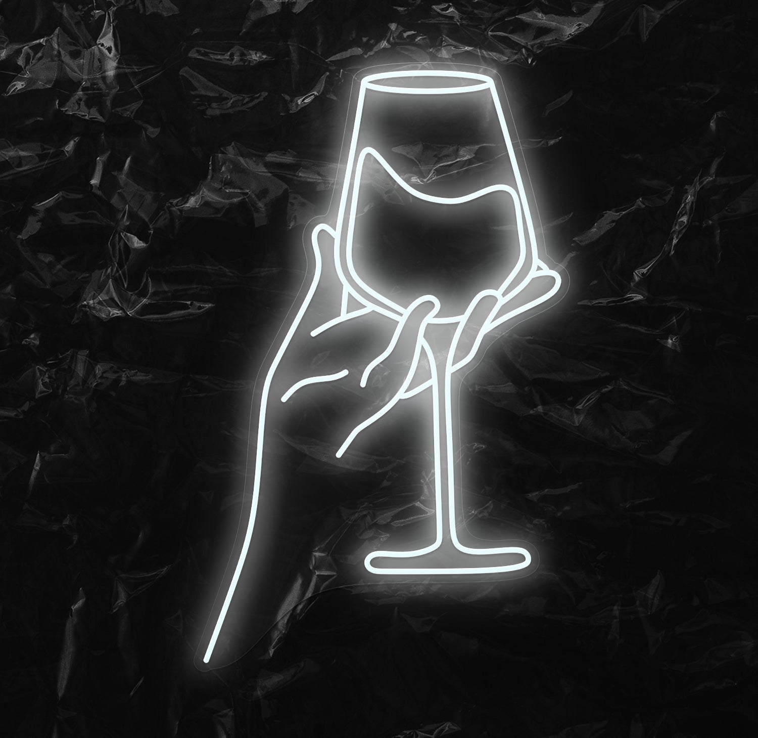 " Drink Wine Wein" LED Neonschild - NEONEVERGLOW
