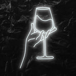 " Drink Wine Wein" LED Neonschild - NEONEVERGLOW