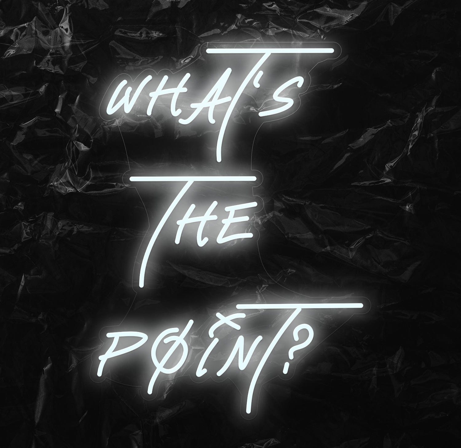 " Whats The Point ? - LED Neonschild - NEONEVERGLOW