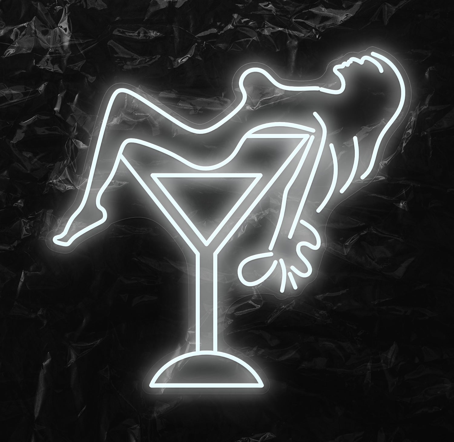 " Sektglas Wine " LED Neonschild - NEONEVERGLOW