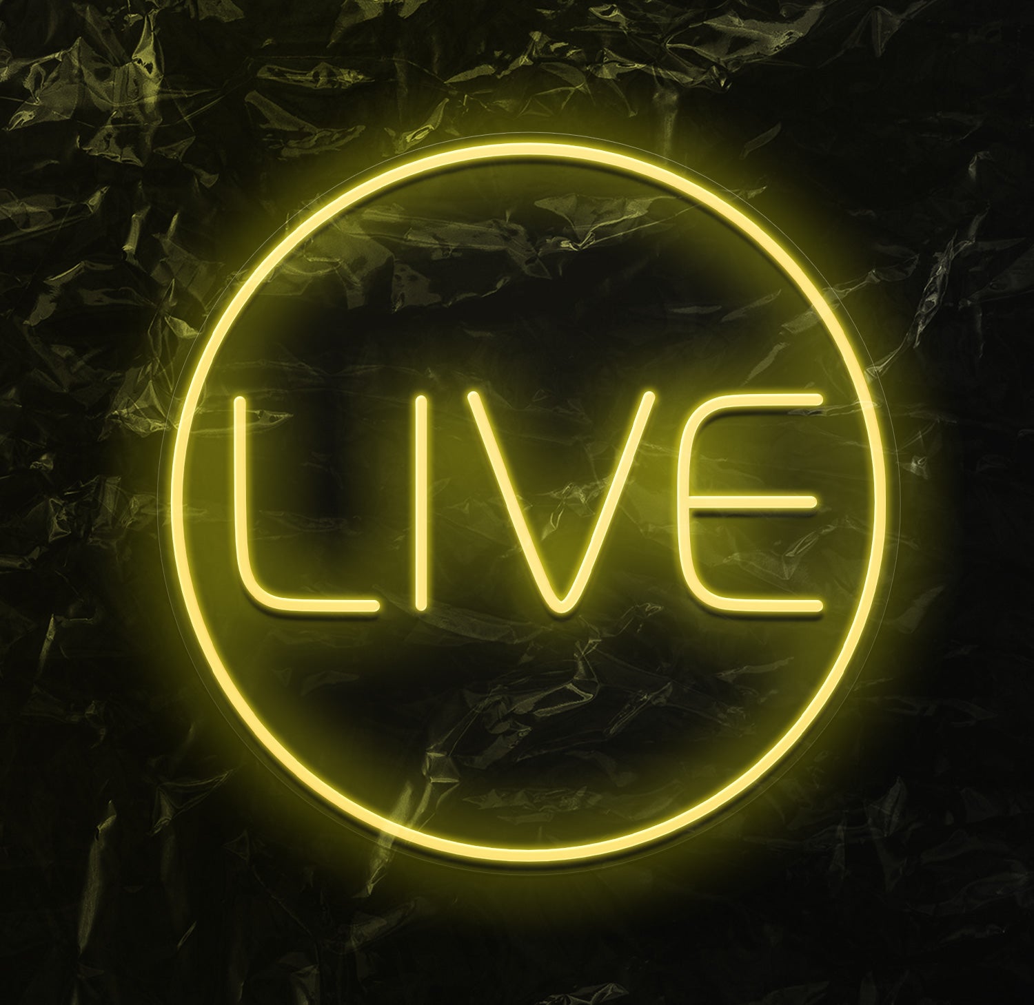 " Live " LED Neonschild - NEONEVERGLOW