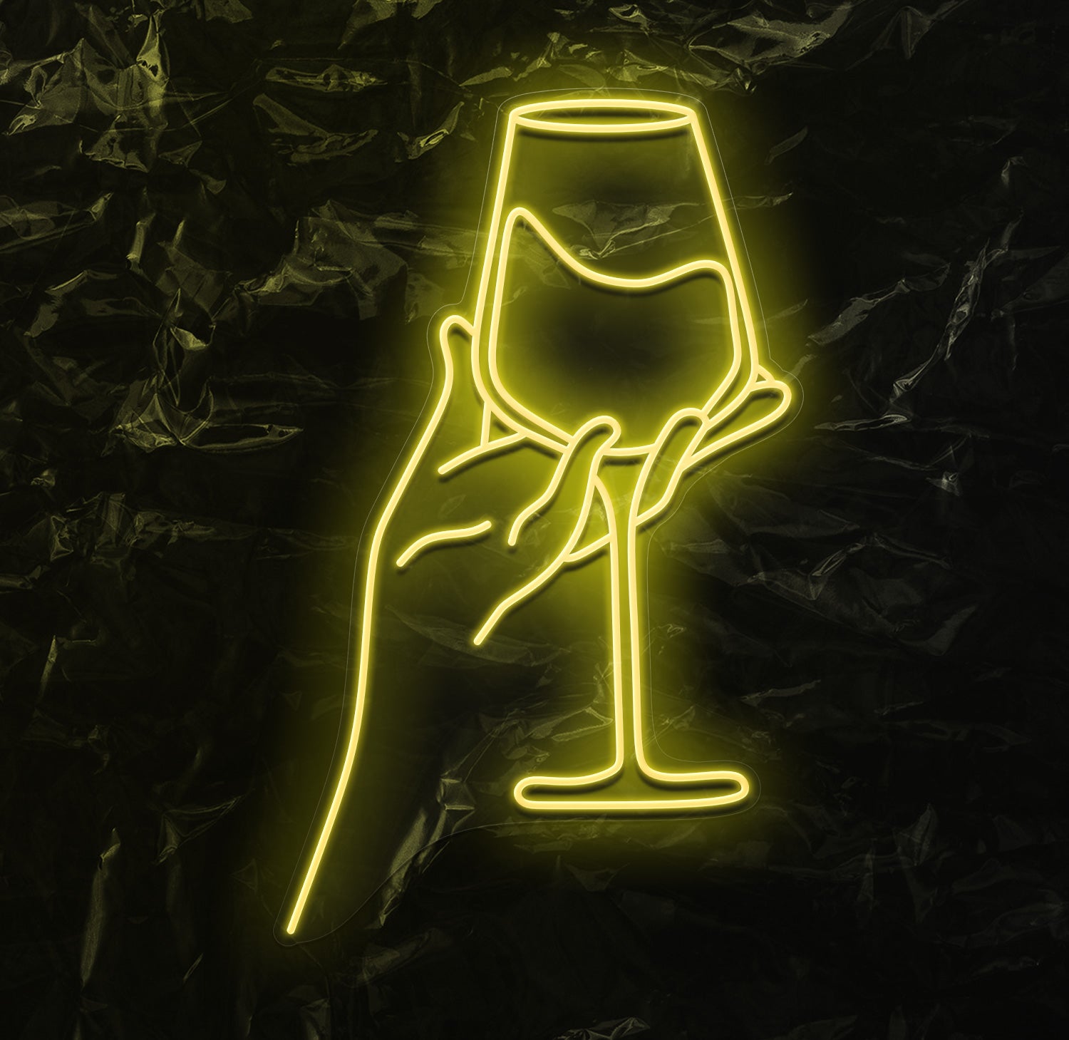" Drink Wine Wein" LED Neonschild - NEONEVERGLOW